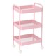 thumbnail image 1 of Carro Organizador Auxiliar Metalico 3 Estantes con Ruedas Rosa 77 cm, 1 of 4