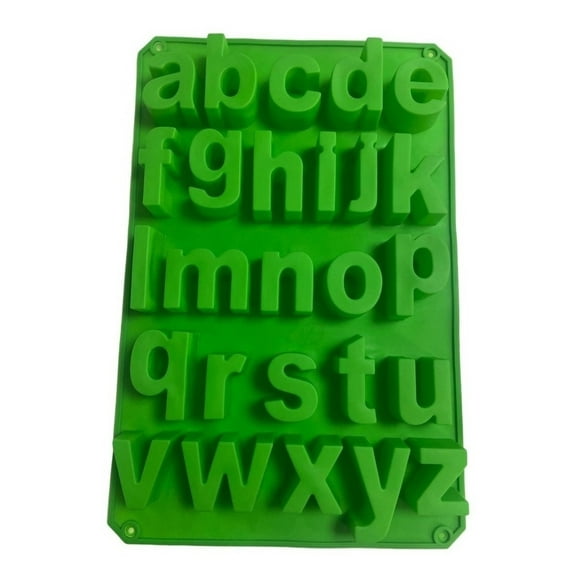 Molde De Silicona Letras Moldes Letras Minuscula 26cavidades