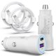 thumbnail image 1 of Cargador de coche ZRTXBA para iPhone 16, 48 W, PD&QC4.0, doble puerto USB C, 1 of 3