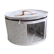 thumbnail image 3 of Caja Organizadora De Sombreros Portátil De Fieltro Redonda Para Sala De Estar, Ropa, Viajes, Gris Claro, 3 of 5