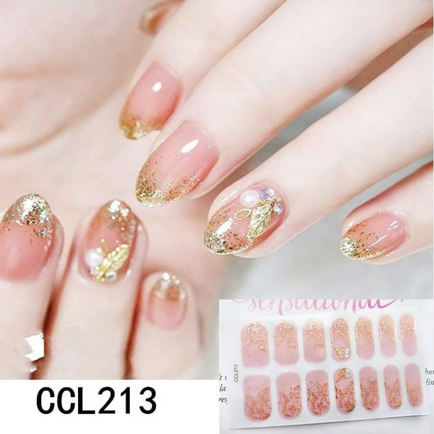 Holographic Y2K Nail Strips - Full Wraps, Self-Adhesive, Glossy, and DIY Nail Art Decals for Women