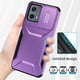 thumbnail image 5 of Funda Resistente para Motorola Moto G 4G 2023 con Tapa Deslizante y Protección Militar Morado, 5 of 6