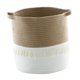 thumbnail image 3 of Cesta Para La Colada Cesta De Cuerda De Algodón De 13 X 12 Pulgadas Almacenamiento Tejido Con Asas Marrón, 3 of 6