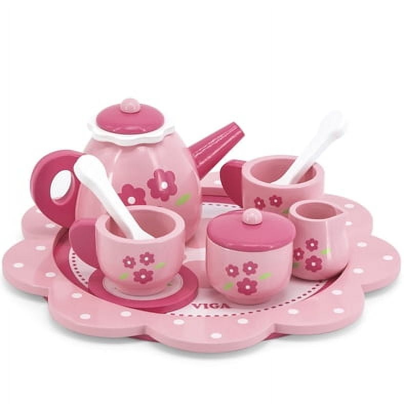 Viga - Juguete Madera Set De Te Rosado