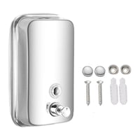 Magideal - Dispensador De Jabón Montado En La Pared, Acero Inoxidable, Comercial, A Prueba De Fugas, Fácil De Instalar, Dispensador Manual De Jabón De Gel Líquid M