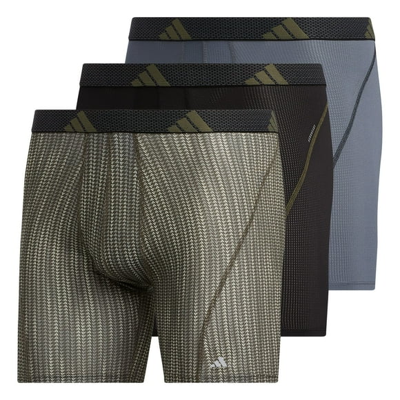 Calzoncillos tipo bóxer adidas Sport Mesh para hombre, paquete de 3, XXL