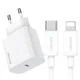 thumbnail image 1 of Cargador Para Celular Usb Tipo C Pd 20w Certificado Sec + Cable Para Lightning iPhone 11 12 13 14 Usams Tz02, 1 of 8
