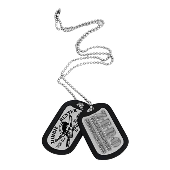 Set de regalo de recuerdo con placa para perros Emce Toys Zombie Hunter