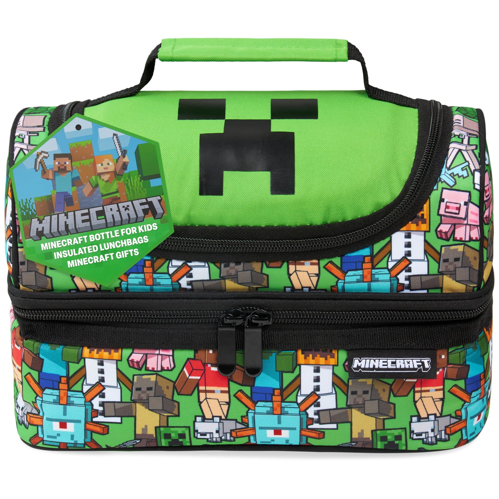 Bolsa Aislante Para Almuerzos Creeper Kids De Minecraft