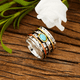 thumbnail image 1 of Vintage Turquoise Boho Style Band Ring for Women and Girls - Unique Finger Accessory for a Bohemian Look, 1 of 4