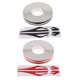 thumbnail image 2 of 2pcs broches cinta adhesiva de vinilo calcomanías para automóviles steamline negro + rojo, 2 of 6