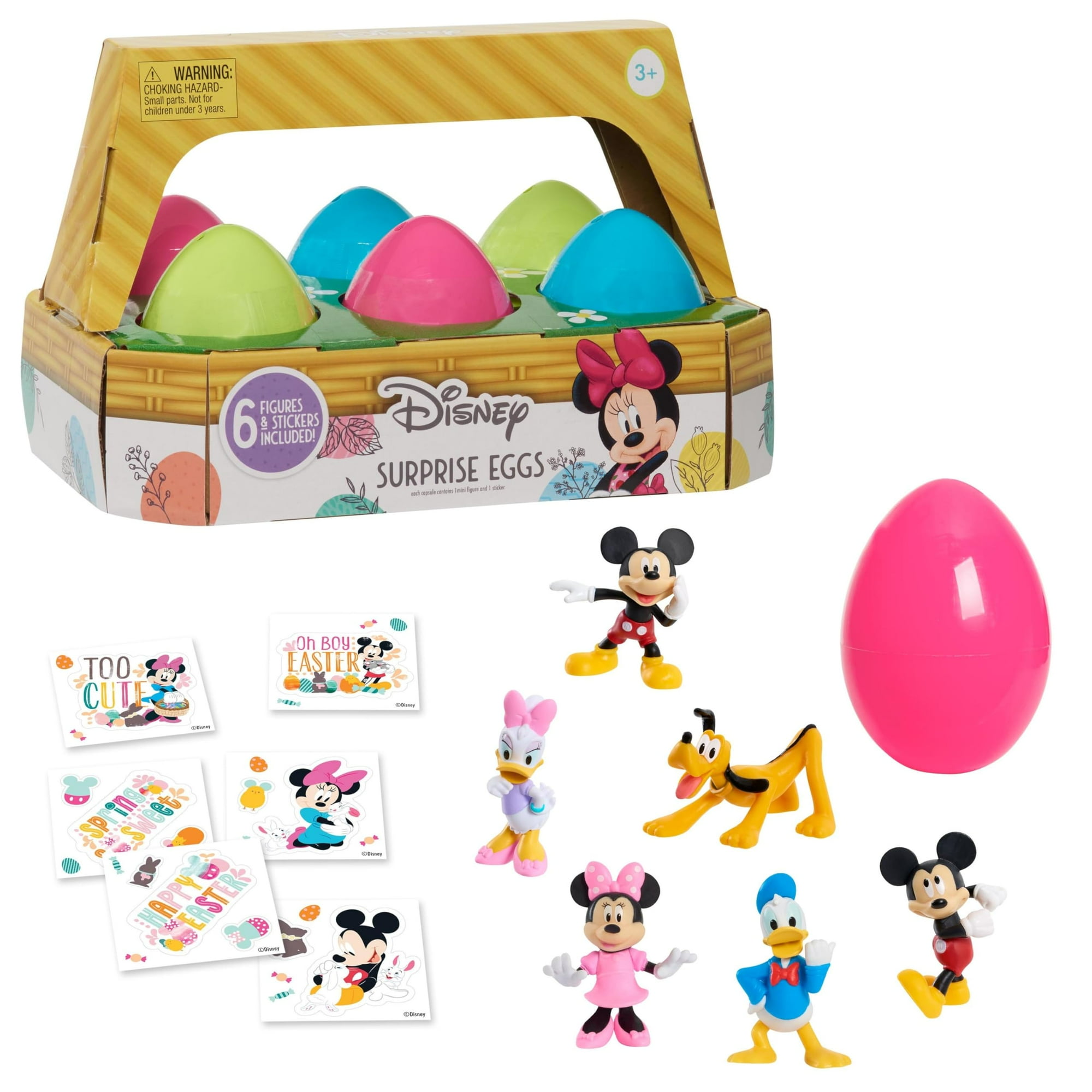 Huevos De Pascua Precargados, Juguetes Infantiles De Mickey Mouse De Disney, 6 Piezas