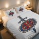 thumbnail image 1 of Symbolic Sword & Shield Christian Emblem Duvet Cover Set Thanksgiving Independence Day Cartoon Retro Pattern Bedding Set for a Fresh and EyeCatching Bedroom Decor, 1 of 1