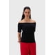thumbnail image 1 of Polera Mujer Con Bardot Negro, 1 of 4