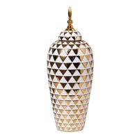 Bothyi - Tarro De Jengibre, Soporte Hecho A Mano A La Moda, Decoración Del Hogar Para Escritorio Coleccionable, Jardín, Dorado, Grande