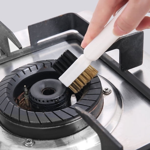 1pc Kitchen Gas Range Cleaning Brush, Multi-purpose Kitchen Cleaning Scrub Brush, Deep Gas Stove Brass Wire Brushes