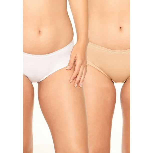 Pantaleta Pack de 2 Algodón Elasticado 14702P Blanco
