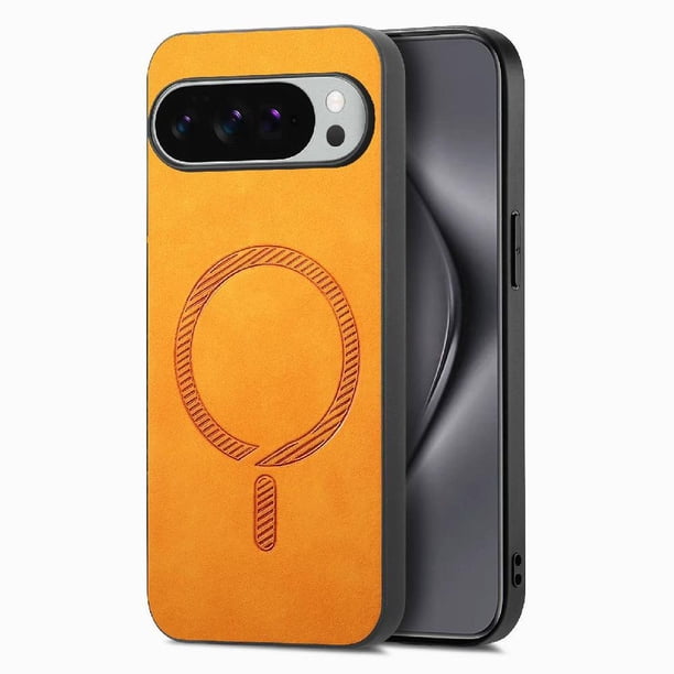 Magnetic Slim Case for Google Pixel 10 Pro XL with Camera Guard & Anti-Scratch Back Yellow