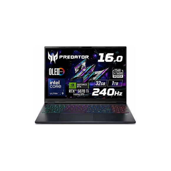 Notebook Gamer Acer Predator Helios Neo 16S 16" RTX 5070 Ti OLED Ultra 9 32GB 1TB SSD 240Hz
