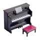 thumbnail image 3 of Mini Piano Con Taburete Para Niños Para 1/12 1/6 Decoración De Casa De Muñecas Juguetes De Juego Negro, 3 of 3