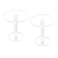 Ioensy - 2X Pedestal Display Riser Stands Modern Acrylic Jewelry Display Rack Pendiente 8Cm Alto