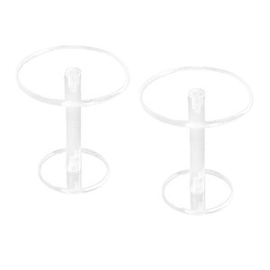 Ioensy - 2X Pedestal Display Riser Stands Modern Acrylic Jewelry Display Rack Pendiente 8Cm Alto
