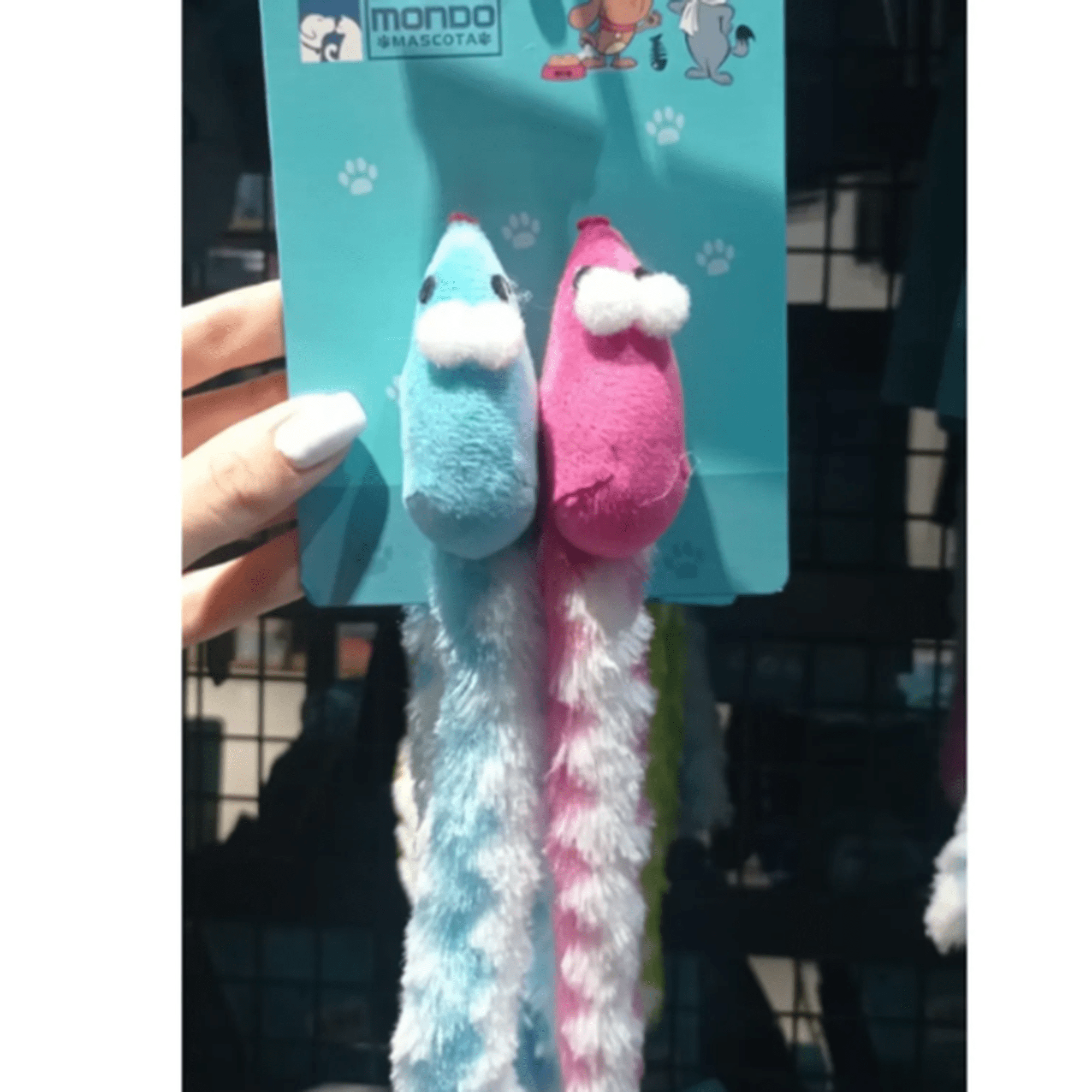 Juguete Para Gato Forma Raton 2 Unidades Con Cola