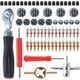 thumbnail image 1 of Juego de 70 herramientas para reparar neumáticos con rodillo, incluye núcleos de válvula, tapas de válvula, parches, herramienta para válvulas de 4 vías y herramienta de doble cabezal para reparar núc, 1 of 7