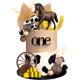 thumbnail image 1 of Decoración para tartas ZXSWEET, diseño vaquero, marrón, caballo, pelota, fiesta western, 1 of 7