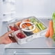 thumbnail image 5 of Bandeja para servir aperitivos WACOI dividida con tapa y asa, 1 paquete, color blanco, 5 of 7