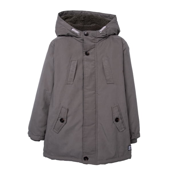 Chaqueta Niño Gabardina Forro Térmico con Gorro Verde