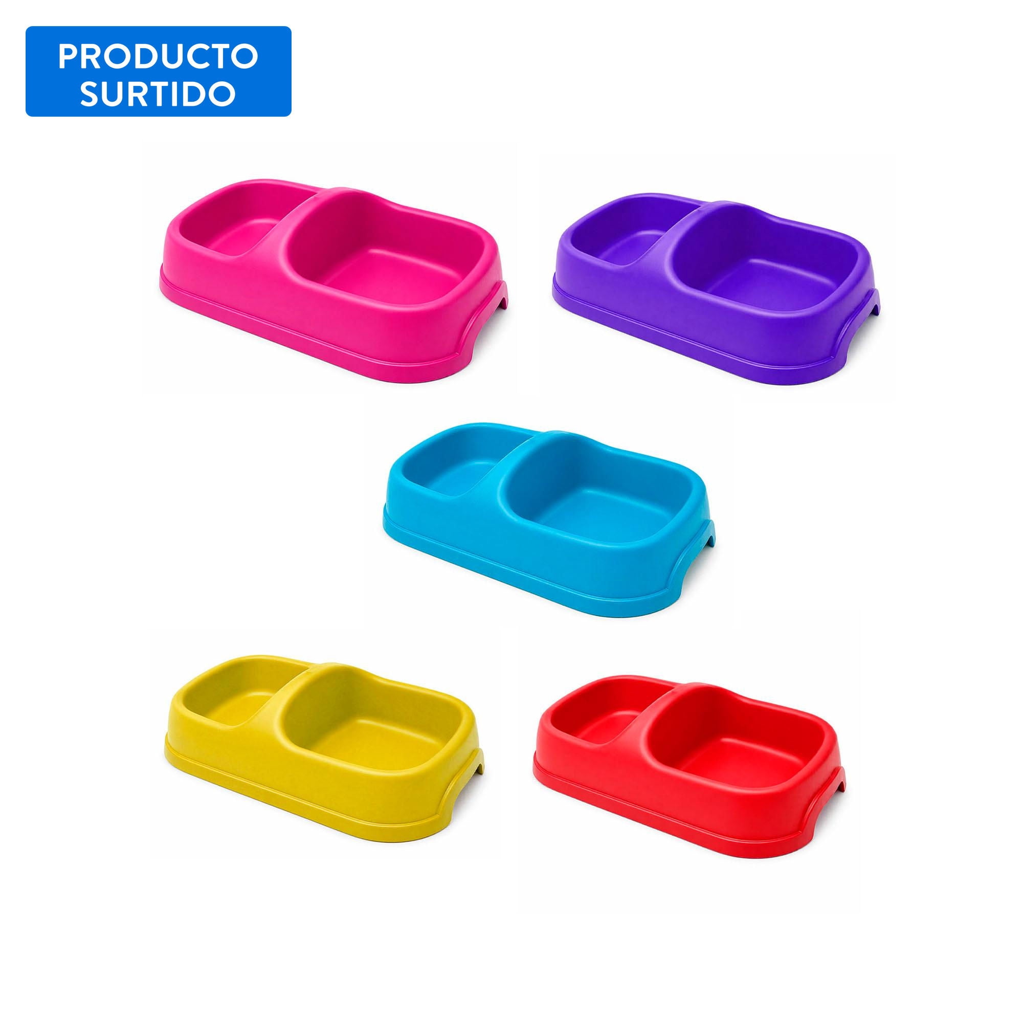 Plato Para Perro Doble Tamaño M 1 Un Buddy Pet
