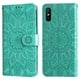 thumbnail image 1 of Funda tipo cartera FOXDOCK para Xiaomi Redmi 9A , diseño girasol en relieve, cuero PU, cierre magnético, soporte y tarjetero, 1 of 5