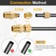 thumbnail image 5 of 2Pack Accesorio de Tubería de Latón, 1/8" OD x 1/8" NPT Macho Conector de Tubo de Compresión de Latón, Conector de Unión de Compresión de Latón, Adaptador de Acoplamiento Recto de Latón para Tubería, 5 of 6