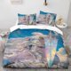thumbnail image 1 of Rainbow Knight Printed Duvet Cover Set Three-Piece Bedding Set with Duvet Cover and 2 Pillowcases Soft and Comfortable for All Seasons, 1 of 1