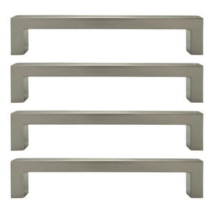 Tirador Corchete Metálico 160X9Mm 4 Un Niquel Dvp