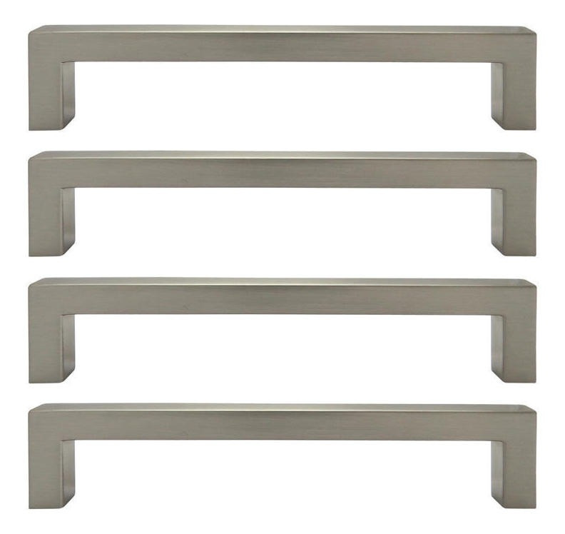 Tirador Corchete Metálico 160X9Mm 4 Un Niquel Dvp