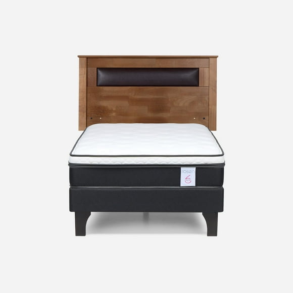 Cama europea new style 6 respaldo ferrara 1.5 plazas