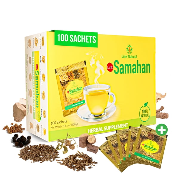Té Herbal LINK SAMAHAN Mezcla Ceylon de 14 Hierbas 100 sobres