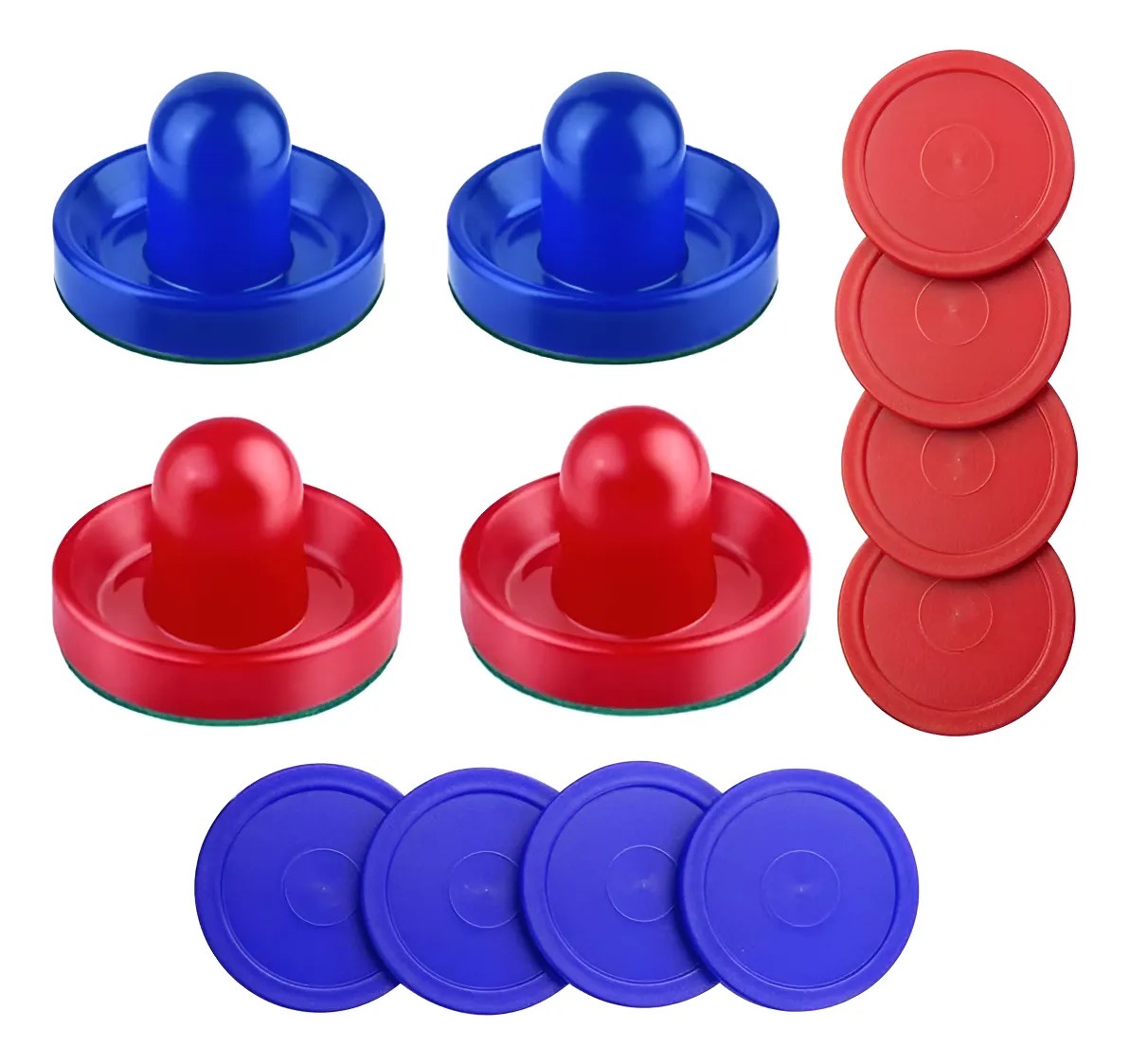 Genérica - Juego De 4 Manerales Y 8 Discos Para Mesa De Hockey De Aire