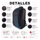 thumbnail image 2 of Mochila De Viaje 35l Impermeable Portanotebook Cierre Color, 2 of 3
