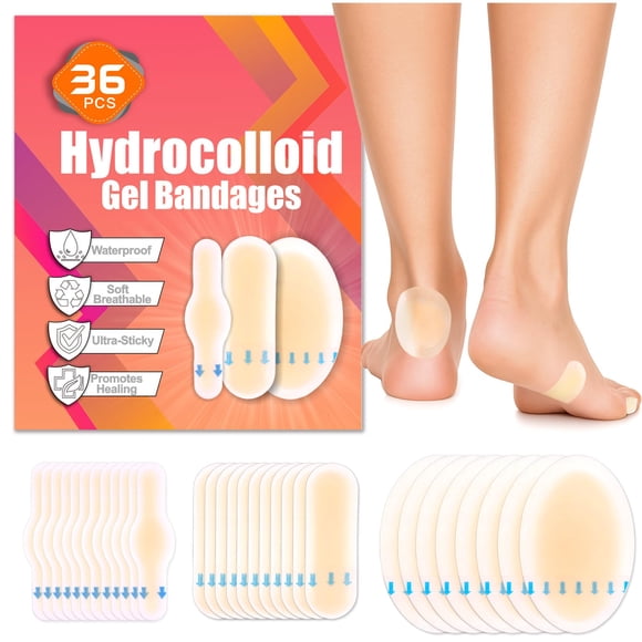 Blísteres hidrocoloides LHHXX33 para pies y dedos de los pies, 36 unidades