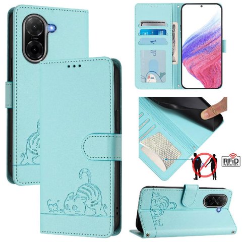 Funda Tipo Cartera Foxdock Para Xiaomi Redmi A5 4G Con Soporte, Ranuras, Rfid, Diseño De Gato