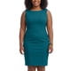 thumbnail image 1 of Agnes Orinda Vestido de Mujer Talla Grande para Escuela Colegio Corte Recto Sin Mangas Cuello Barco Casual Lápiz Trabajo 4X Azul Lago, 1 of 6