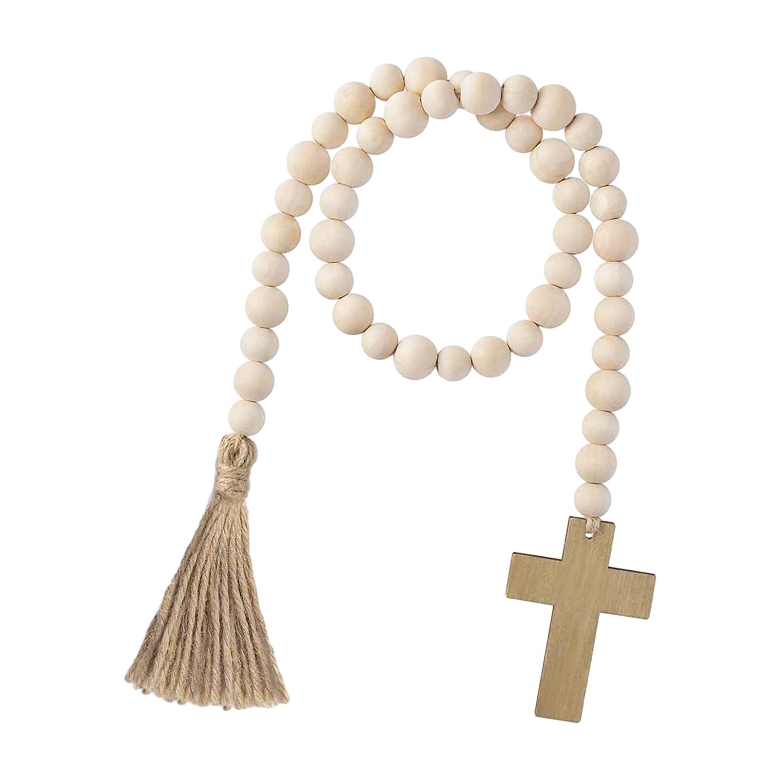 Bothyi - Guirnalda De Cuentas De Madera De Pascua, Decoraciones De Pascua Para Repisa Del Festival De Aniversario