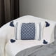 thumbnail image 1 of XmhyTop Almohada bohemia (1 pieza), 45 x 30 cm, Material de chenilla felpuda neutra, con funda y relleno incluido, ideal para sala de estar, sofá, cama, Estilo B, Azul, 1 of 5