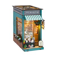 Magideal - Kits De Casa De Muñecas En Miniatura De Madera 3D, Modelo De Librería, Regalos De Cumpleaños Para Mujeres Y Niñas, Caja De Habitación Vintage, Casa De