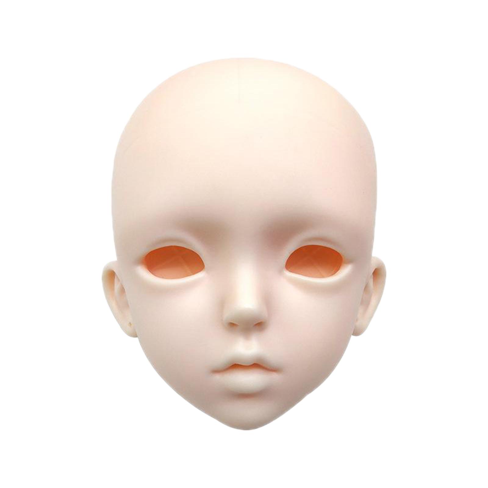 Magideal - Bjd Cabeza De Muñeco Articulado Masculino Parte De Muñeca Para Artesanía Material Pp Sin Pintar Adecuado Para Enthusiastas Diy Fotografía Exposición C Labios Gruesos Sin Ojos