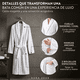 thumbnail image 4 of Bata De Baño Microfibra Absorbente Suave Unisex Seca Rapido Blanco, 4 of 10