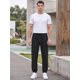 thumbnail image 2 of INSPIRE CHIC Pantalones Jogger de Hombre Casuales con Textura y Cintura con Cordón M Negro, 2 of 5